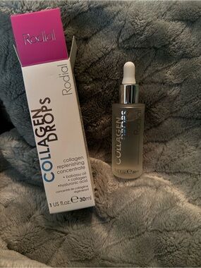 Rodial Collagen Drops Serum — Silver & White Packaging with Pink Accent
